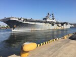 SASEBO, Japan (April 17, 2018) The amphibious assault ship USS Bonhomme Richard (LHD 6) departed Sasebo, Japan, before performing a homeport shift to San Diego after six years of being forward deployed to Japan.