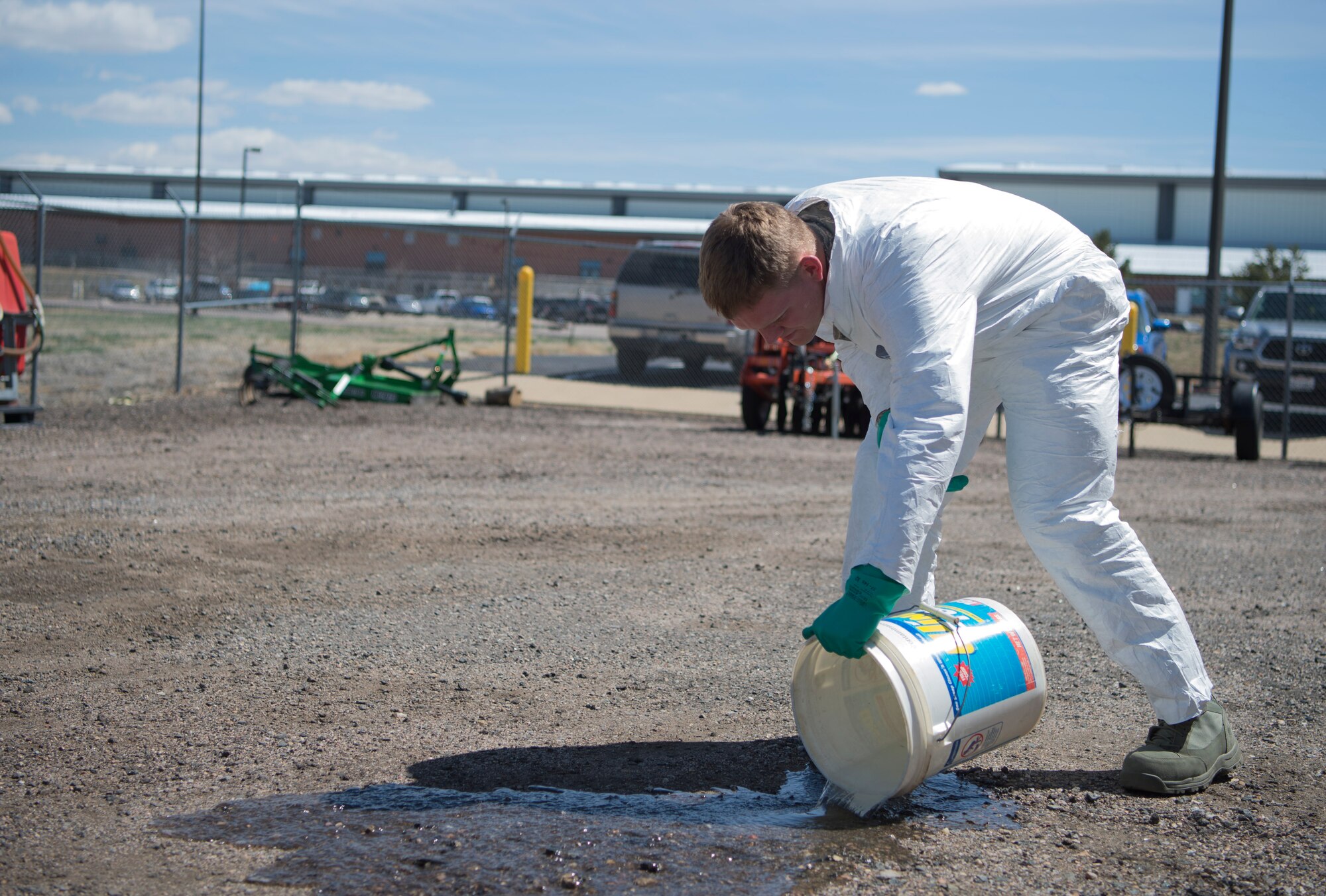 As a pest management Airman, Ewell treats facilities for multiple possible insect infestations, as well as helps control the snake, rabbit, prairie dog and bird population on base. (U.S. Air Force photo by Airman 1st Class Holden S. Faul)
