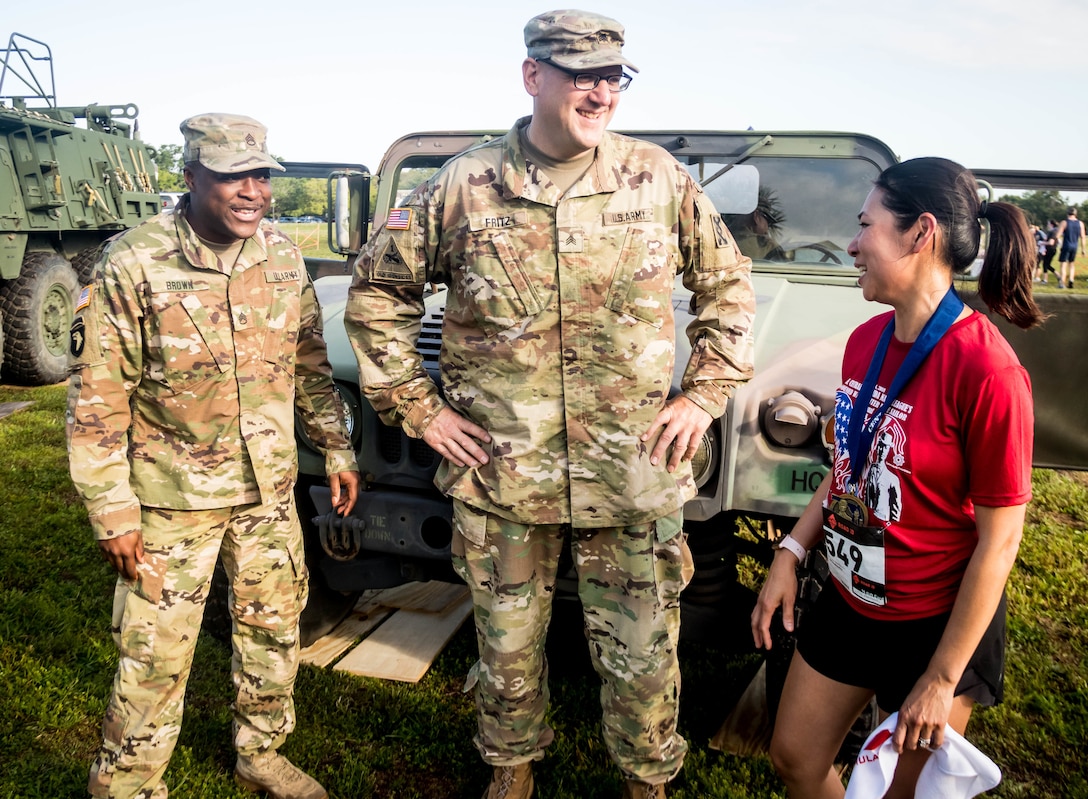 A good cause on hallowed ground: 143d ESC Soldiers supports Wounded Warfighter Lone Sailor 5K/10K