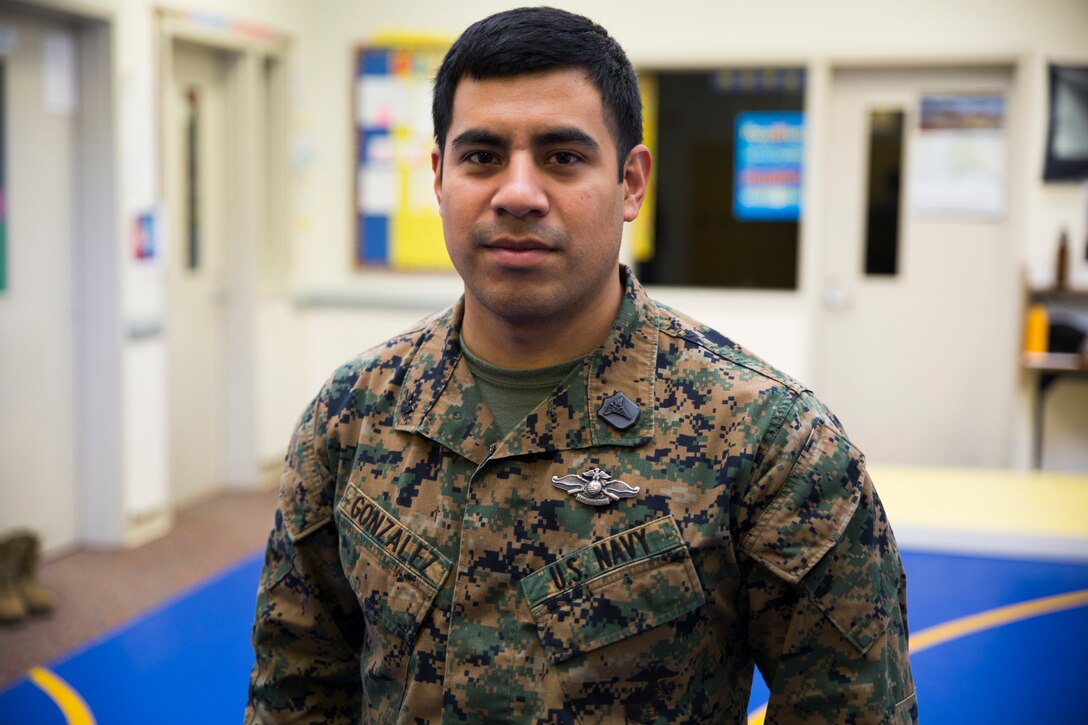 Petty Officer 3rd Class Victor A. Gonzalez, a dental technician with 4th Dental Battalion, 4th Marine Logistics Group, is participating with his unit at Innovative Readiness Training Arctic Care 2018 in the Northwest Arctic Borough of the state of Alaska, April 13-27, 2018.