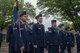 Airmen from the 374th Medical Group stand in formation during an open-ranks inspection at Yokota Air Base, Japan, April 19, 2018.