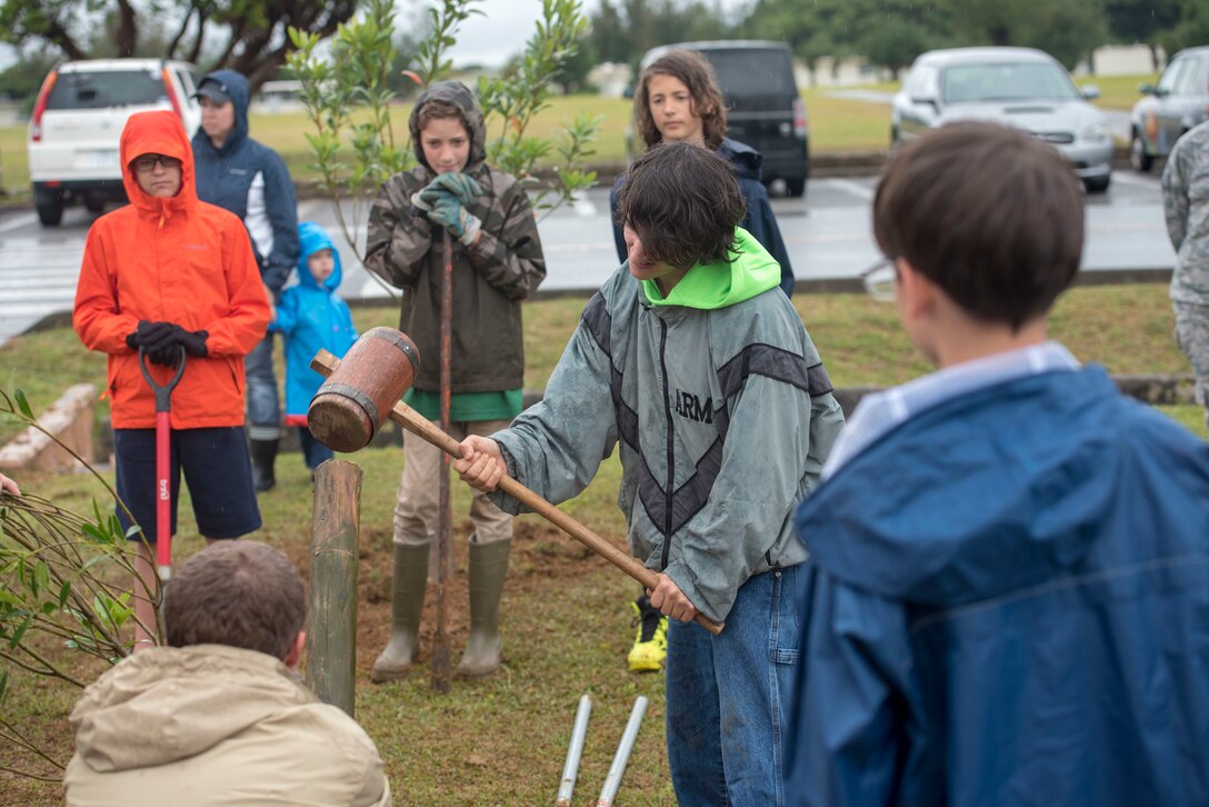 718th CES and Boy Scouts commemorate Earth Day