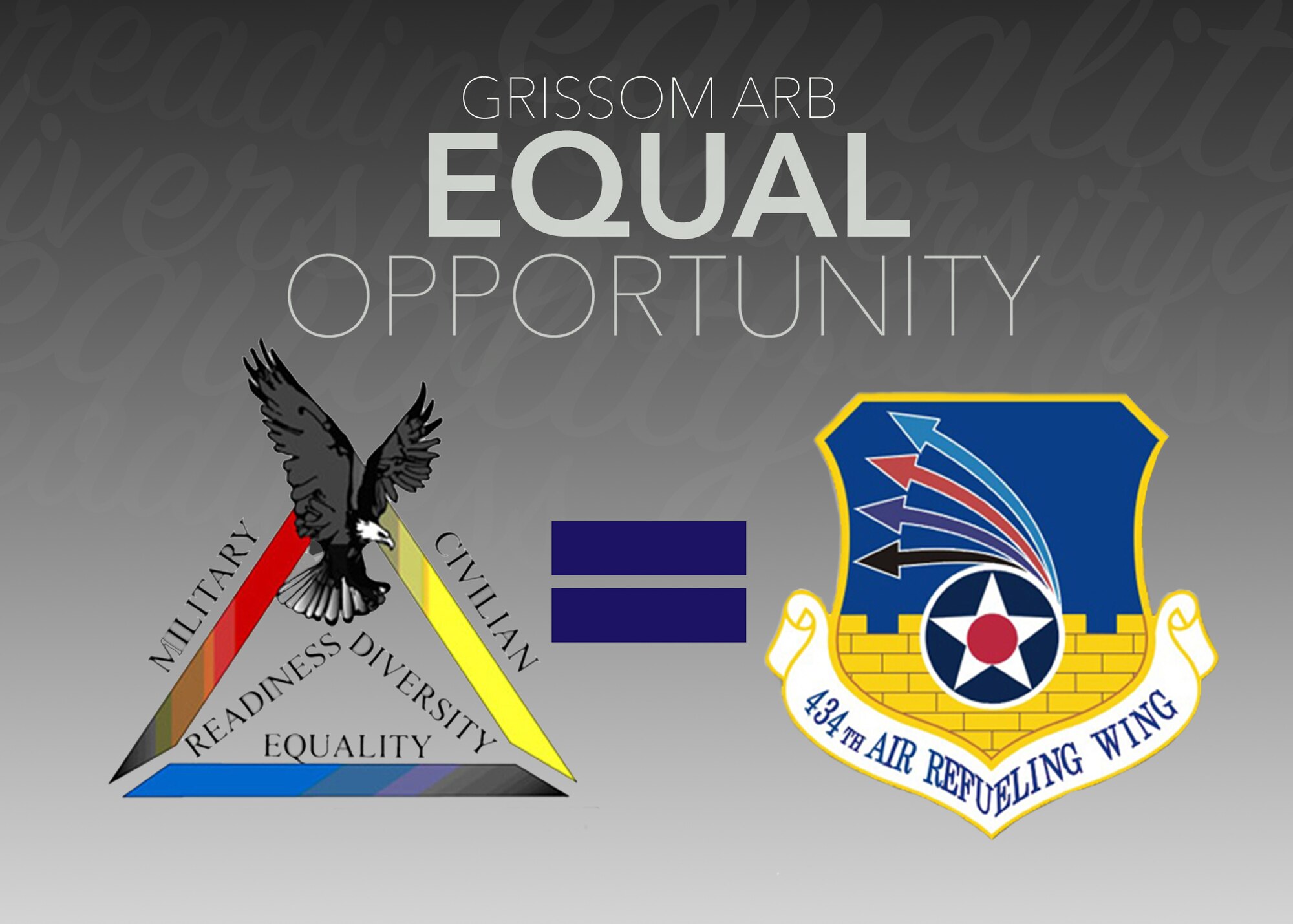 The Equal Opportunity office works to maintain mission readiness by ensuring that everyone is treated equally, regardless of a variety of protected categories, and now Airmen have the opportunity to be part of the EO mission. (U.S. Air Force graphic/Senior Airman Cali Elliott)