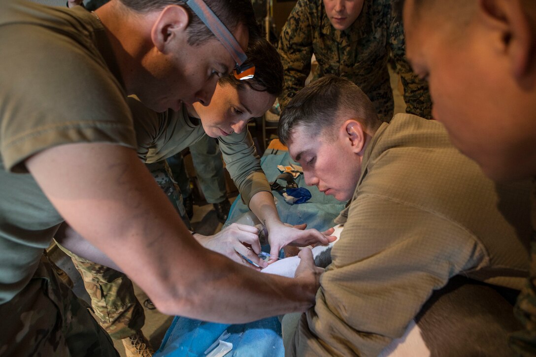 Marines support Innovative Readiness Training Arctic Care 2018.