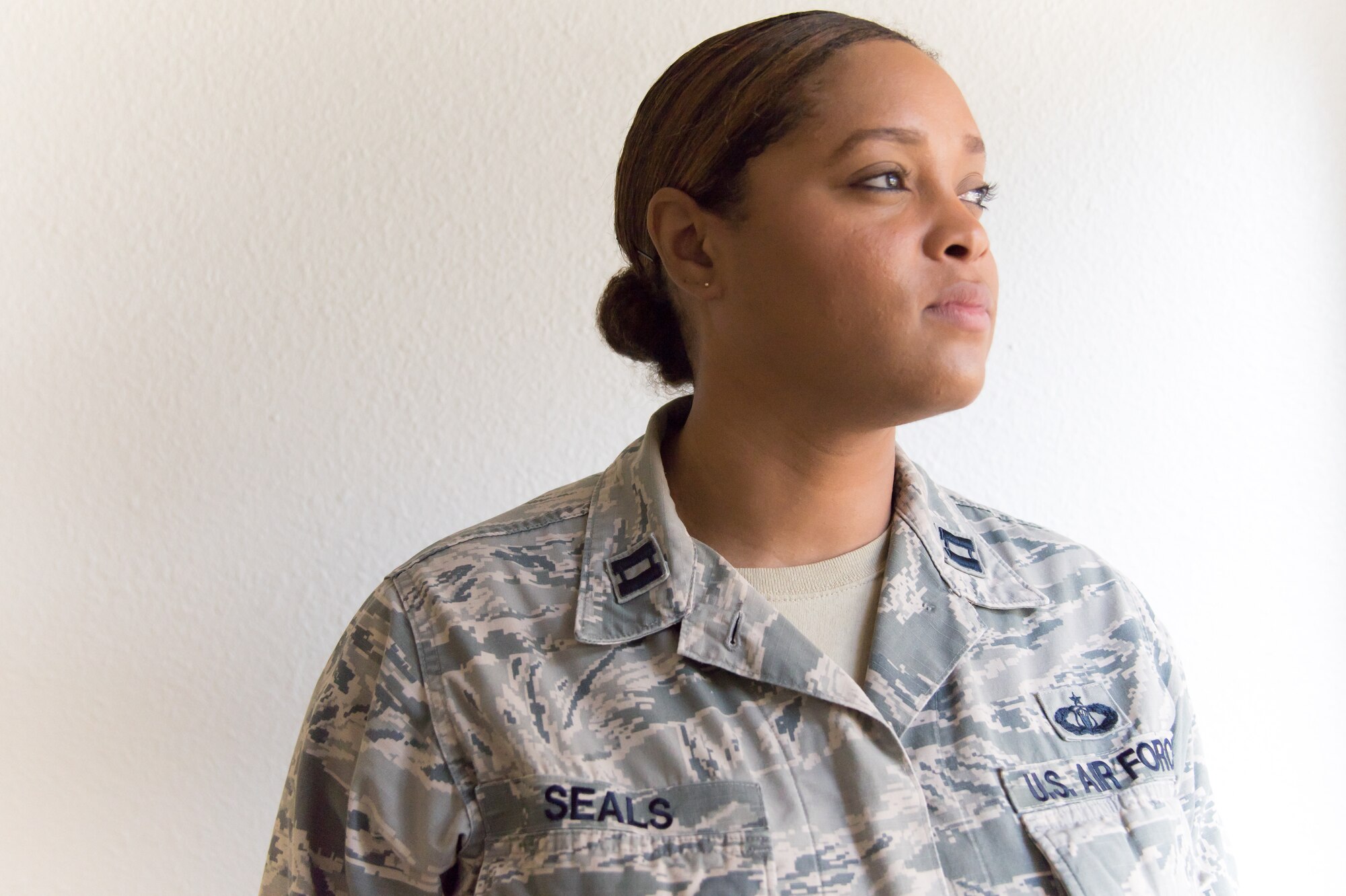 Capt. Yolanda Seals is the 403rd Wing executive officer and an Air Reserve Technician at Keesler Air Force Base, Mississippi. (U.S. Air Force photo by Staff Sgt. Heather Heiney)