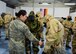 U.S. Air Force Senior Airman Marlene Zeledon, 786th Civil Engineer Squadron emergency management plans and programs journeyman, inspects Airmen participating in a chemical, biological, radiological, and nuclear training exercise on Ramstein Air Base, Germany, April 12, 2018. The 786th CES’s emergency management flight conducts regular CBRN training to ensure Airmen remain ready to respond to various emergencies. (U.S. Air Force photo by Senior Airman Joshua Magbanua)