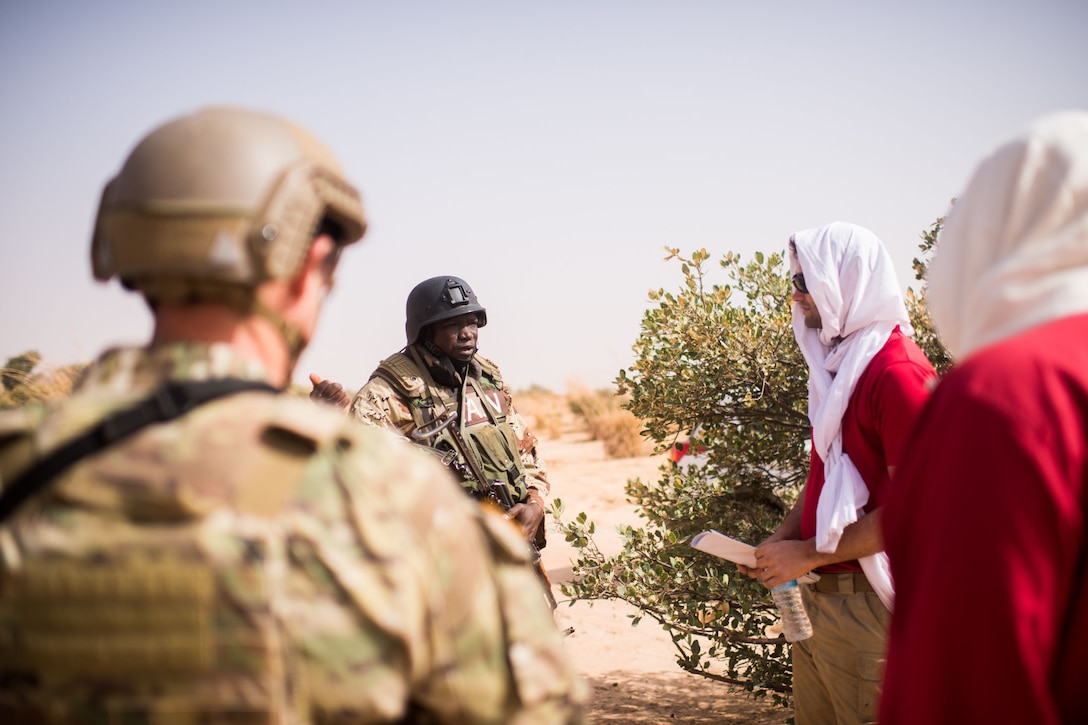 U.S. Special Forces and Nigerien soldiers engage in joint training.