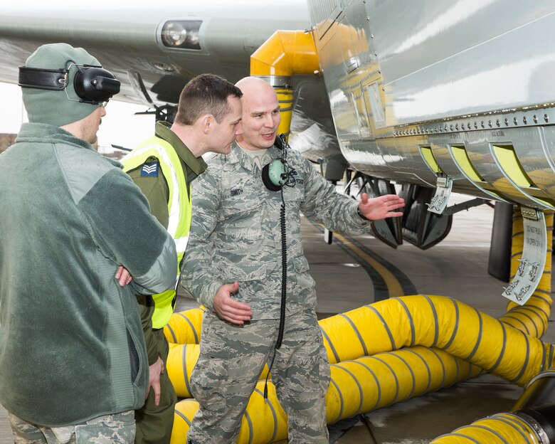 Four maintainers from the 55th Aircraft Maintenance Squadron and 55th Maintenance Squadron recently traveled across the pond to work side-by-side with their counterparts from the Royal Air Force’s 51 Squadron. The two week exercise was an opportunity to expand upon the co-manning process for both fighting forces as they provide support to the U.S. and U.K.’s RC-135V/W Rivet Joint fleet.