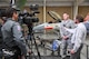 Lt. Col. Jeff Thomas, 75th Operations Support Squadron commander and Warriors Over the Wasatch Air and Space Show coordinator, is interviewed April 19, 2018, by media reporters to officially announce that the air and space show ill be held June 23-24 at Hill Air Force Base, Utah. (U.S. Air Force Photo by Cynthia Griggs)