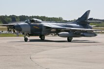 An MK-58 Hawker Hunter taxis aboard Marine Corps Air Station Beaufort April 18. The Hawker Hunter and crew are training with Marine Fighter Attack Training Squadron 501 for multiple weeks to support dissimilar air combat training for F-35B
pilots. The aircraft is with the Airborne Tactical Advantage Company.