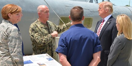 President Trump speaks to military officials in Key West, Fla.