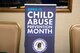 A sign promoting child abuse awareness month, rests on a table during a baby shower, April 14, 2018, at Moody Air Force Base, Ga. The baby shower provided attendants with various gifts and educational opportunities, the shower’s main focus this year was on raising awareness to the issue of child abuse. (U.S. Air Force photo by Airman 1st Class Eugene Oliver)