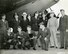 Memphis Belle crew at their first stop on the war bond tour, Washington, DC, on June 16, 1943.  Commanding General of the USAAF Henry “Hap” Arnold (standing, second from the right) and Undersecretary of War Robert Patterson (standing, third from left) are pictured with them.