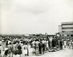 Memphis Belle at Patterson Field (now Wright-Patterson AFB) in July 1943.