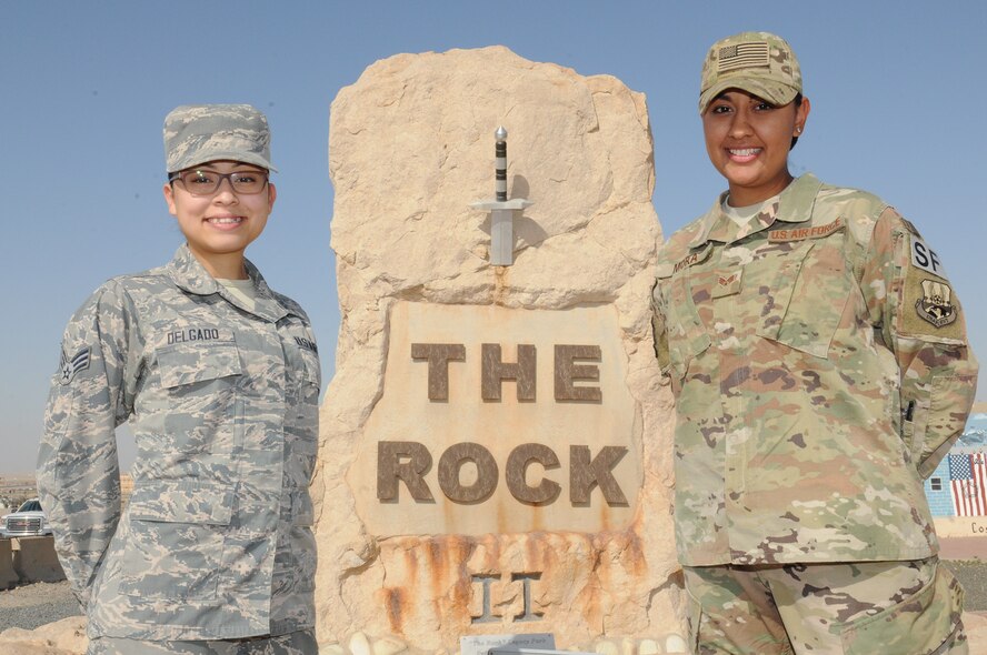 Mora and Delgado are step-sisters deployed from the 944th Fighter Wing, Luke Air Force Base, Arizona, and have consistently been linked together throughout their lives and currently find themselves together again, at an undisclosed location in Southwest Asia.