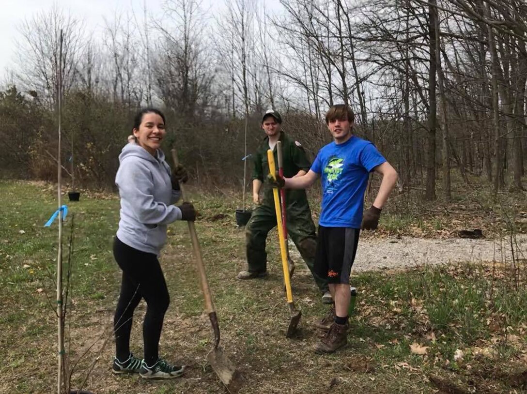 This year for Earth Day the rangers at Alum Creek, along with some AMAZING volunteers, planted 75 native trees and shrubs around the Visitor Center! What a great way to give back to the planet!