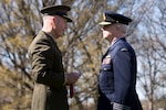 Chairman of the Joint Chiefs of Staff Gen. Joseph F. Dunford, Jr., met with his Australian counterpart Chief of the Defence Force Air Chief Marshal Mark Binskin in Washington D.C., April 20, 2018.
