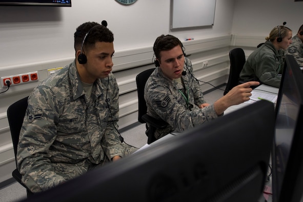 The U.S. Air Forces in Europe Warrior Preparation Center held the first U.S. Air Force and U.S. Army integrated Patriot missile defense exercise at Einsiedlerhof Air Station, Germany, April 12-18.