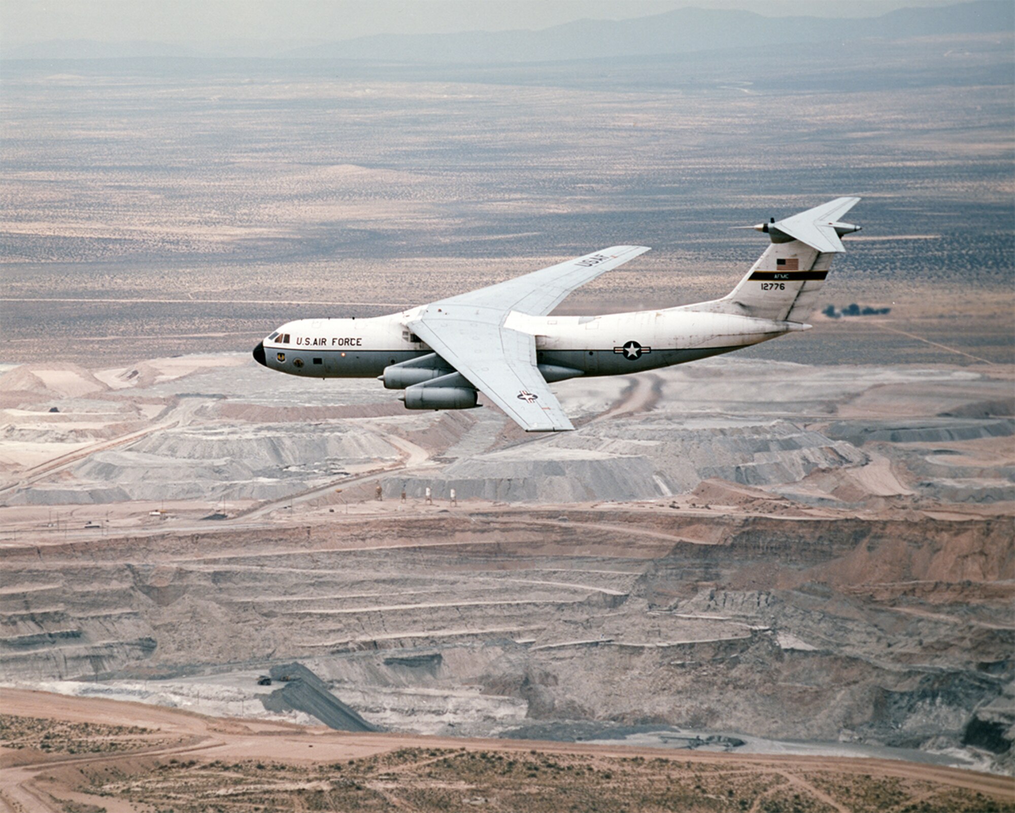 The NC-141A Electric Starlifter made its first flight since it had been converted to power-by-wire/fly-by-wire aileron controls.  The Electric Starlifter program explored the use of these controls in order to save weight and increase serviceability rates of line aircraft.