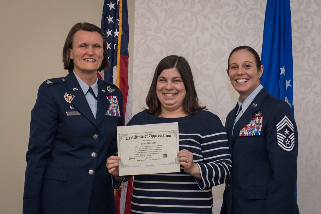 932nd Airlift Wing and 73rd Airlift Squadron Key Spouse Mentors were recognized during the 375th Air Mobility Wing annual Key Spouse Appreciation Luncheon, April 17, 2018, Scott Event Center, Scott Air Force Base, Illinois.