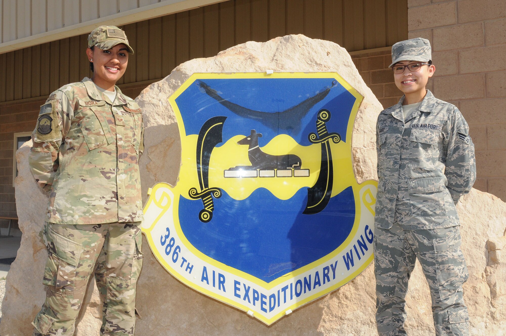 Mora and Delgado are step-sisters deployed from the 944th Fighter Wing, Luke Air Force Base, Arizona, and have consistently been linked together throughout their lives and currently find themselves together again, at an undisclosed location in Southwest Asia.
