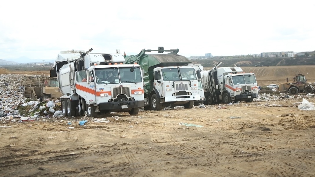 The Miramar Landfill located in San Diego, Calif., produces methane gas which is converted into energy to power the microgrid aboard Marine Corps Air Station Miramar, Calif. In recognition of October being National Energy Action Month, MCAS Miramar promoted energy conservation and informed station residents of what they can do to help. (U.S. Marine Corps photo by Pfc Liah Kitchen/Released)