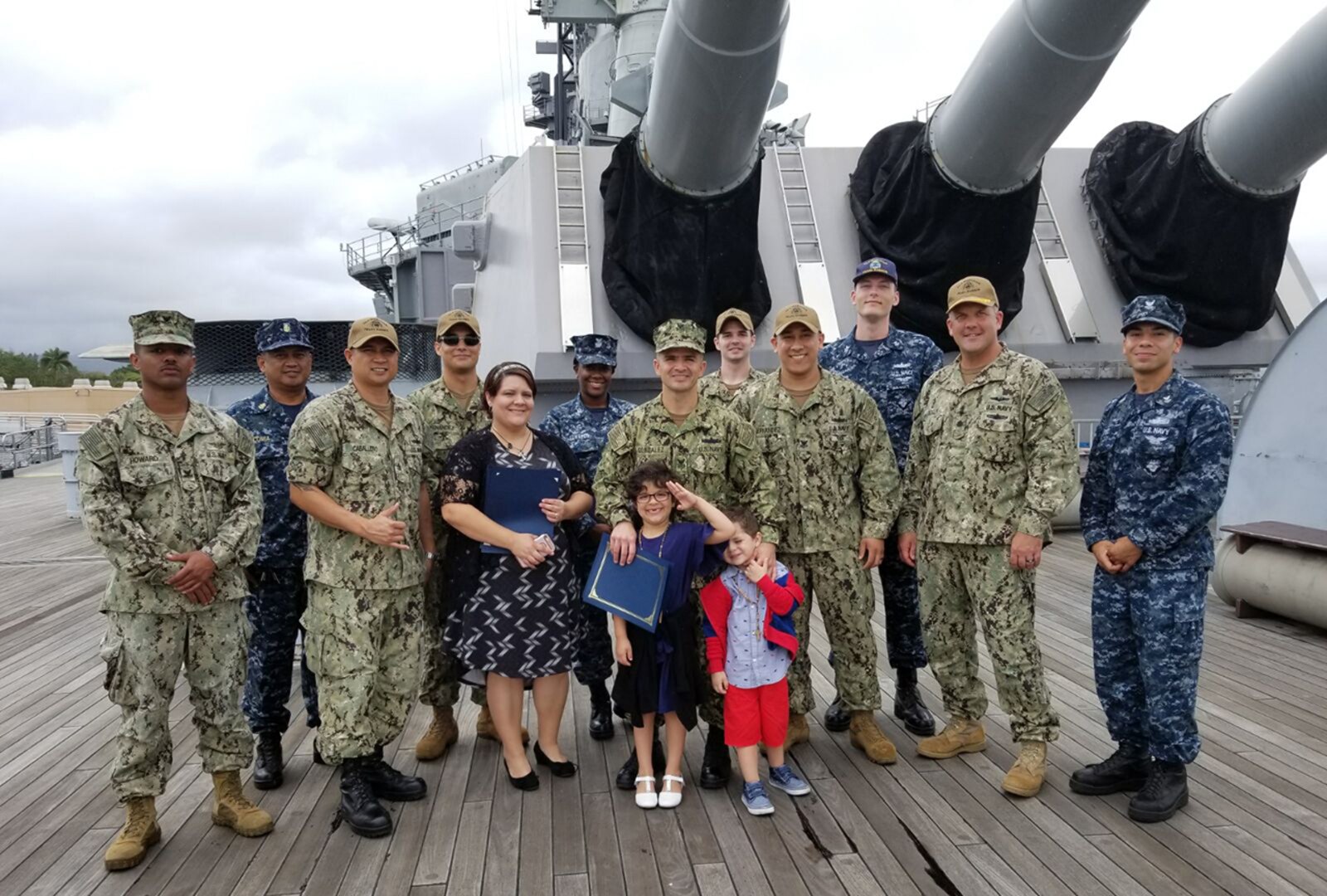 DLA Maritime Pearl Harbor Sailor reenlists aboard USS Missouri