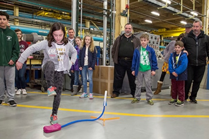 Nearly 700 children attend NUWC Newport’s Bring a Child to Work Day to learn about STEM careers, Navy traditions