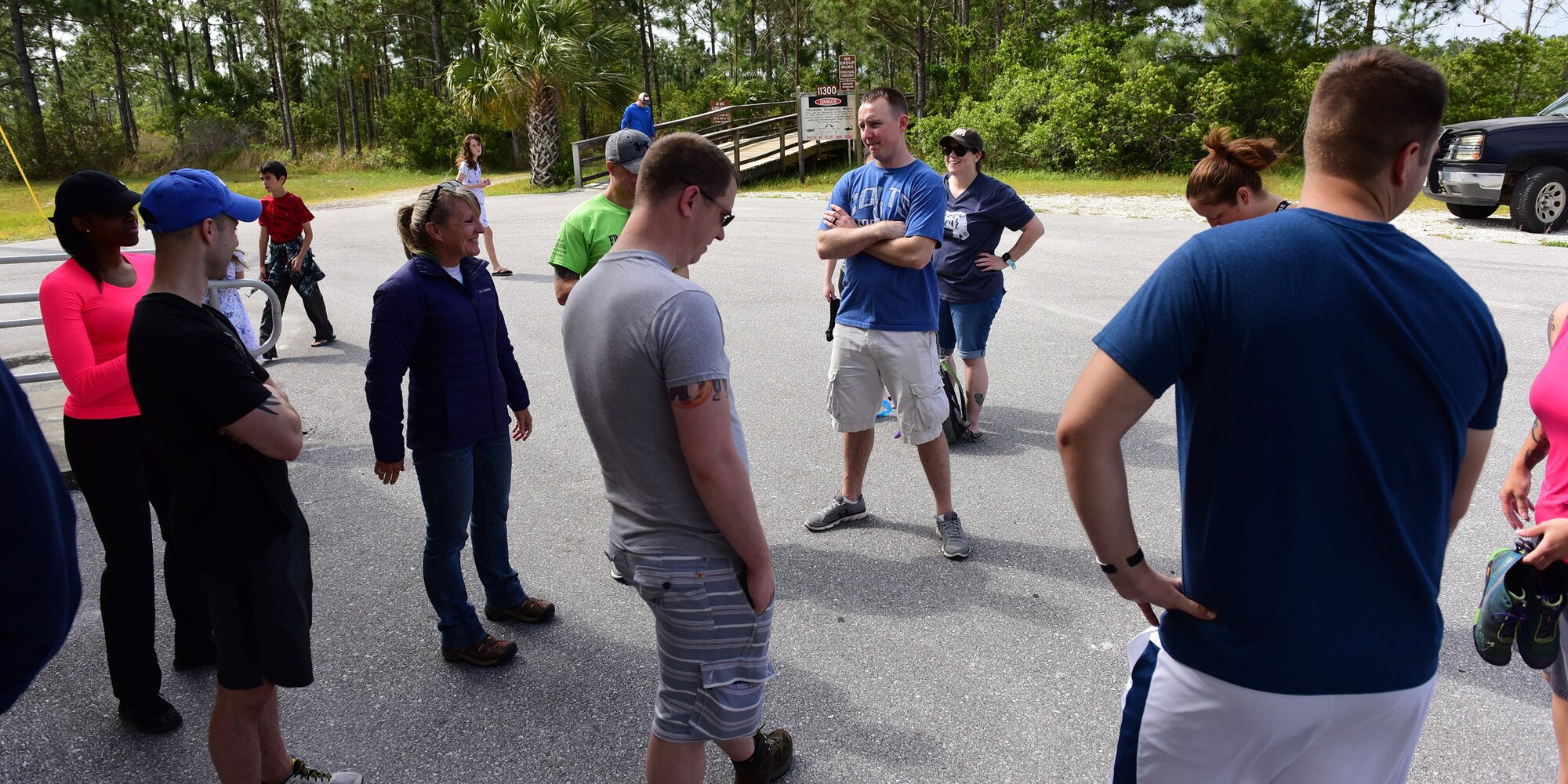 Volunteers from Tyndall Air Force Base, Fla., and the surrounding area took part in the “Tidy Up for Turtles Beach Clean-Up” at the Tyndall NCO Beach April 21, 2018. Volunteers walked the beach searching for visible debris in preparation for the upcoming sea turtle nesting season. Sea turtles and protected shorebirds often make the Tyndall NCO Beach their nesting grounds and are federally protected due to illegal harvesting, habitat encroachment and pollution. (U.S. Air Force photo by Senior Airman Cody R. Miller/Released)