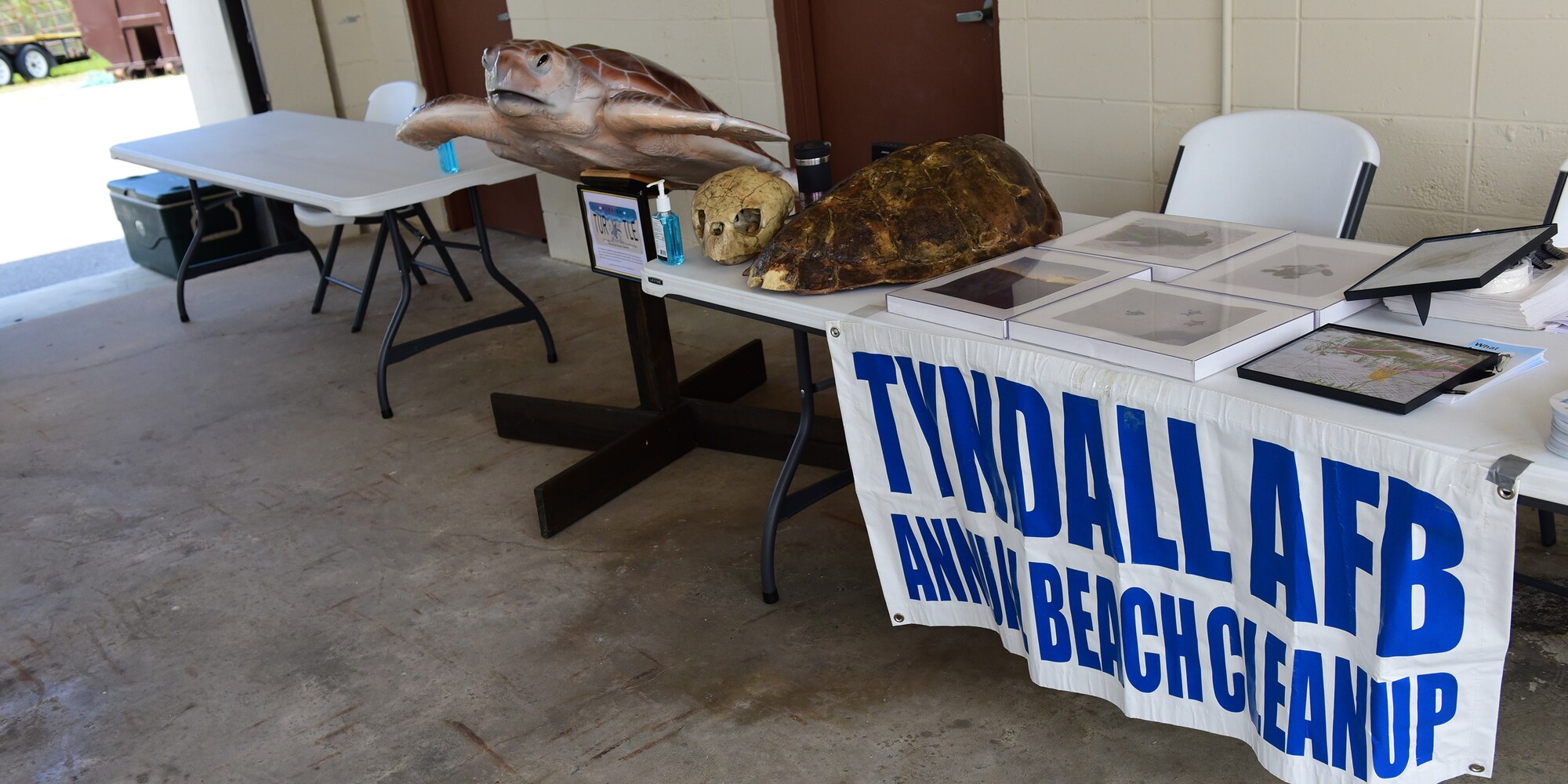 Volunteers from Tyndall Air Force Base, Fla., and the surrounding area took part in the “Tidy Up for Turtles Beach Clean-Up” at the Tyndall NCO Beach April 21, 2018. Volunteers walked the beach searching for visible debris in preparation for the upcoming sea turtle nesting season. Sea turtles and protected shorebirds often make the Tyndall NCO Beach their nesting grounds and are federally protected due to illegal harvesting, habitat encroachment and pollution. (U.S. Air Force photo by Senior Airman Cody R. Miller/Released)