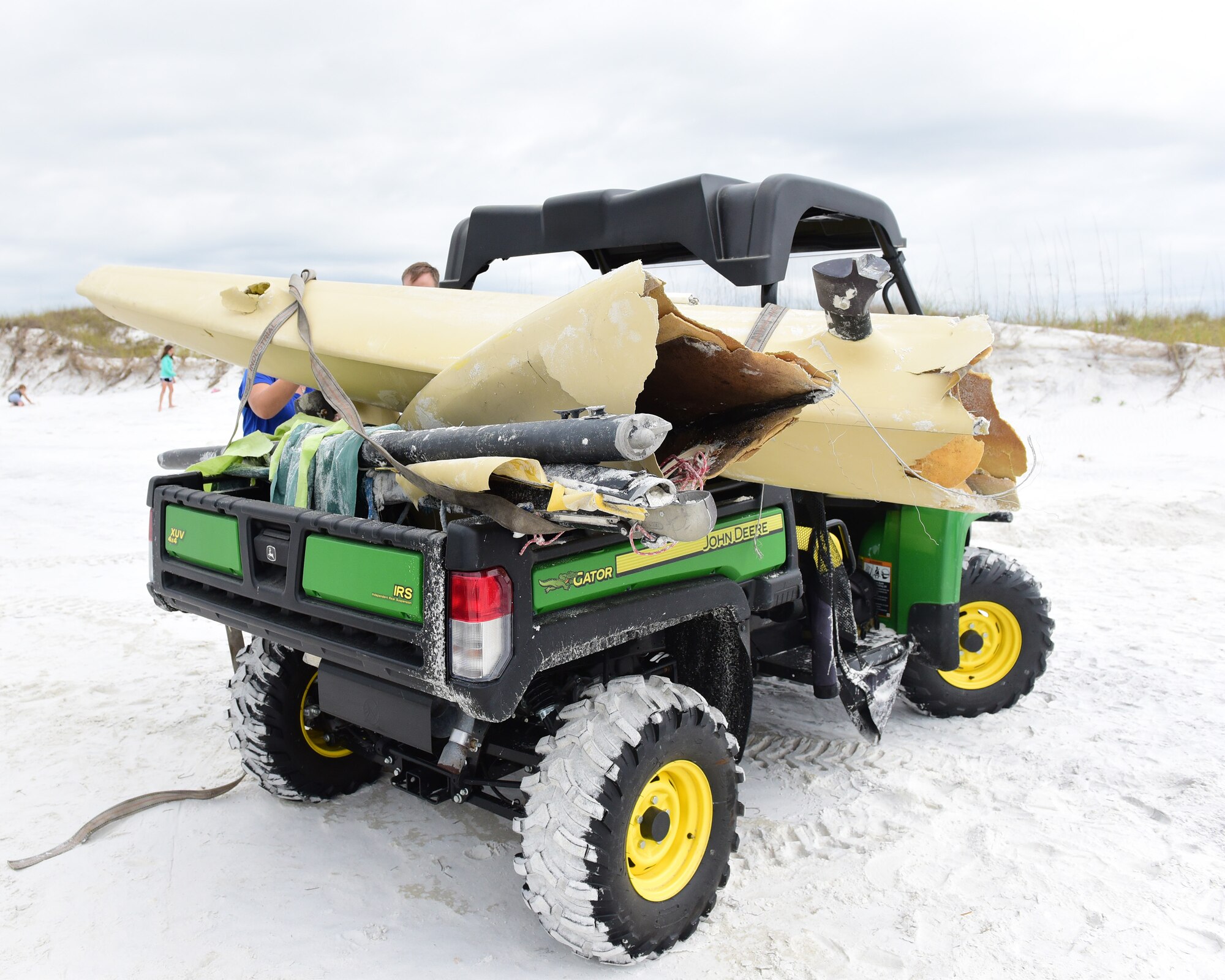 Volunteers from Tyndall Air Force Base, Fla., and the surrounding area took part in the “Tidy Up for Turtles Beach Clean-Up” at the Tyndall NCO Beach April 21, 2018. Volunteers walked the beach searching for visible debris in preparation for the upcoming sea turtle nesting season. Sea turtles and protected shorebirds often make the Tyndall NCO Beach their nesting grounds and are federally protected due to illegal harvesting, habitat encroachment and pollution. (U.S. Air Force photo by Senior Airman Cody R. Miller/Released)