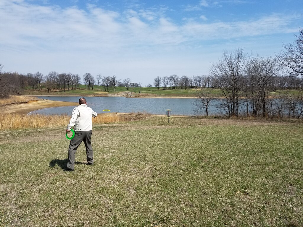 Disc golf is an up and coming game. The courses are often nine or 18 holes and players toss a flying disc into a basket known as the target. 

The Kansas City District currently has 16 disc golf courses at eight lake locations.