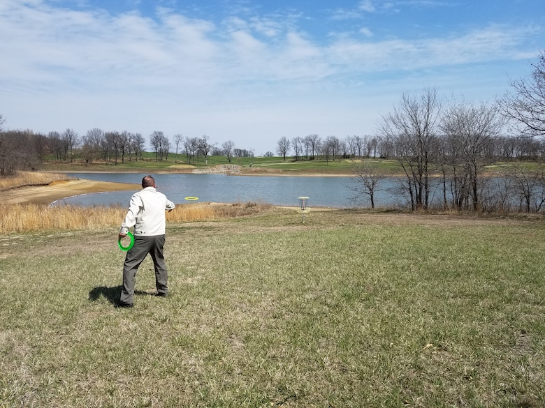Disc golf is an up and coming game. The courses are often nine or 18 holes and players toss a flying disc into a basket known as the target. 

The Kansas City District currently has 16 disc golf courses at eight lake locations.