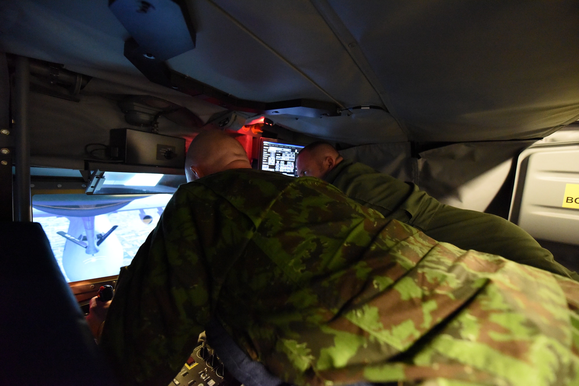 Pennsylvania Command Chief Master Sergeant Regina Stoltzfus and Lithuanian Command Sergeant Major Nerijus Petravičius, as part of the State Partnership Program, visited the 171st Air Refueling Wing in Coraopolis, Pa. April 8, 2018. The pair took time to visit with Airmen, answer questions, give feedback and tour the facilities. (U.S. Air National Guard Photo by Senior Airman Kyle Brooks)