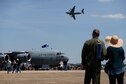 The 58th Airlift Squadron's C-17 Globemaster III Rat Pack Demonstration Team from Altus Air Force Base, Oklahoma, perform during 2018 Wings Over Columbus Open House and Air and Space Show April 21, 2018, over Columbus Air Force Base, Mississippi. The team demonstrated the maneuverability of the C-17 to thousands of viewers. (U.S. Air Force photo by Airman 1st Class Keith Holcomb)