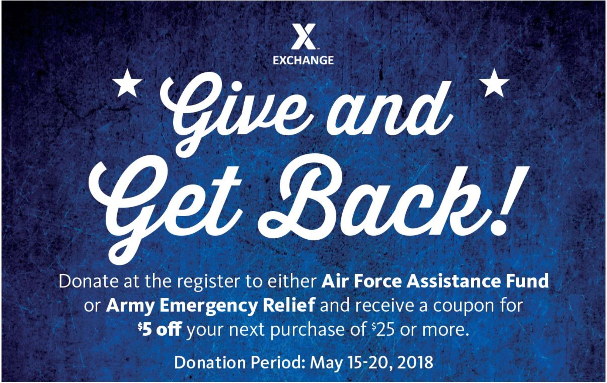 Exchange shoppers can ‘Give and Get Back’ starting May 15 to help Army, Air Force relief funds