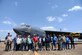 The 454th Bombardment Wing reunion group gather around a B-52 Stratofortress static display April 21, 2018, on Columbus Air Force Base, Mississippi, during the 2018 Wings Over Columbus Open House and Air and Space Show. The group had veterans who worked on, with, or around the B-52 in different capacities for the 454th BW, and told each other stories of their experiences almost 50 years ago. (U.S. Air Force photo by Airman 1st Class Keith Holcomb)