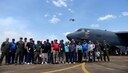 The 454th Bombardment Wing reunion group and 14th Flying Training Wing pilots, who previously have flown the B-52 Stratofortress, stand next to a B-52 static display April 21, 2018, on Columbus Air Force Base, Mississippi, during the 2018 Wings Over Columbus Open House and Air and Space Show. The 454th conducted air refueling operations and trained in bombardment operations, so a B-52 taking flight was a normal sight for many of the veterans during their time at Columbus AFB Vietnam War. (U.S. Air Force photo by Airman 1st Class Keith Holcomb)