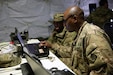 Soldiers at computers
