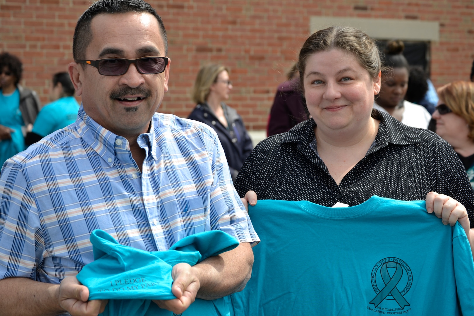 NSA Philadelphia tenant agencies come together for the “Walk a Mile in their Shoes” Sexual Assault Awareness and Prevention Month event on April 24.