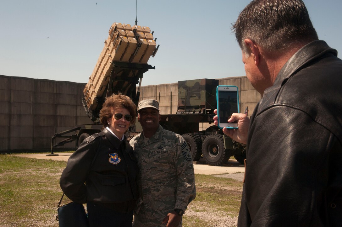 Air Force Civic Leaders meet with Airmen from the Wolf Pack to discuss their mission and help advocate for positive impacts to issues across the Air Force.