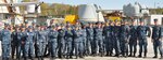 IMAGE: DAHLGREN, Va. (April 26, 2017) - U.S. Naval Academy Midshipmen and their instructors are pictured during their tour of the gun line at the Potomac River Test Range where naval guns have been tested since 1918. Throughout their Naval Surface Warfare Center Dahlgren Division (NSWCDD) visit, the future officers were briefed on technologies related to their course of study at the U.S. Naval Academy Weapons and Systems Engineering Department. Navy civilian scientists and engineers briefed the Midshipmen on electromagnetic launchers, hypervelocity projectiles, and directed energy weapons, in addition to the command's capabilities in complex warfare systems development and integration to incorporate electric weapons technology into existing and future fighting forces and platforms. This marks the Naval Academy's 17th tour of NSWCDD since 2009. Over the past 10 years, 572 Midshipmen toured Dahlgren - including the 30 Midshipmen who toured the command today - for briefings relative to their courses of study. In all, three Naval Academy instructors accompanied the Midshipmen, on this tour. Behind the Midshipmen are, left to right, a retired eight-inch triple mount automatic gun mount; a 76mm/62caliber super rapid gun mount; a retired eight-inch/55 major caliber automatic gun mount; a retired five-inch Mark 42/10 mount; and the five-inch/54 caliber automatic gun mount with the test gun barrel removed for inspection. (U.S. Navy photo/Released)