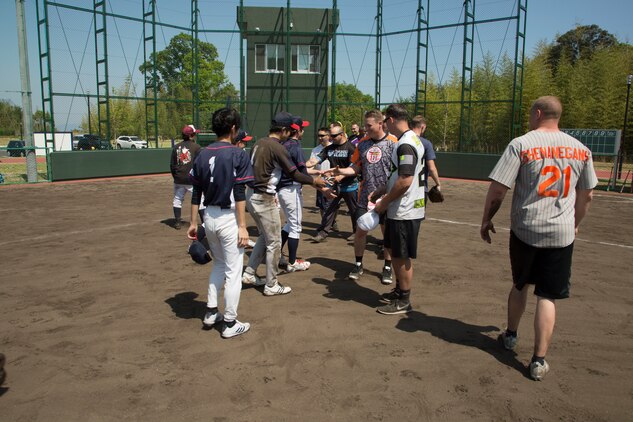 Americans, Japanese compete in softball tournament