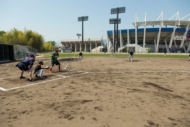Americans, Japanese compete in softball tournament
