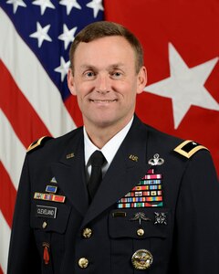 U.S. Army Brig. Gen. Charles H. Cleveland, Vice Director of Intelligence, Joint Chiefs of Staff, poses for a command portrait in the Army portrait studio at the Pentagon in Arlington, Va., Oct. 24, 2017.  (U.S. Army photo by Monica King)