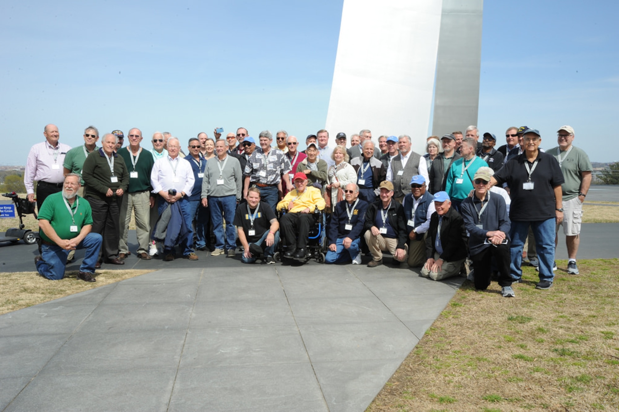 The Berlin for Lunch Bunch members gather for a photo at the Air Force Memorial April 21.