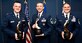 The 2017 Gen. Lew Allen Jr., award winners pose for a photo after an awards ceremony at the Pentagon, Arlington, Va., April 27, 2018. The annual award, named after the 10th Air Force chief of staff, recognizes the accomplishments of base-level officers and senior NCOs in their performance of aircraft, munitions or missile maintenance. (U.S. Air Force photo by Staff Sgt. Rusty Frank)
