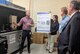 Deputy Assistant Secretary of the Air Force for Operational Energy, Roberto Guerrero, watches demonstration of Sonic Infrared inspection by Florida Turbine Technologies, Inc., Jupiter, Fla., January 9, 2018.