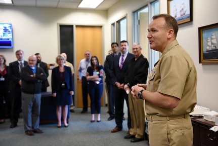 Naval Surface Warfare Center (NSWC) Change of Office Ceremony was held in the Humphreys Buiilding at the Washington Navy Yard with RDML (Select) Thomas Anderson taking command.