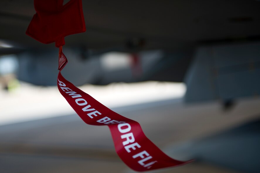 A total air temperature (TAT) sensor cover rests over the TAT sensor, of an A-29 Super Tucano, April 24, 2018, at Moody Air Force Base, Ga. A TAT sensor gauges input to an air data computer in order to enable computation of static air temperature and as such true airspeed. The 81st Fighter Squadron received the aircraft to help continue the Afghan light air support training mission, which ultimately provides Afghan pilots with the capabilities of finding, tracking, and attacking targets either on their own or in support of ground forces. The aircraft will be used by the Afghan Air Force for close-air attack, air interdiction, escort and armed reconnaissance. (U.S. Air Force photo by Airman 1st Class Erick Requadt)